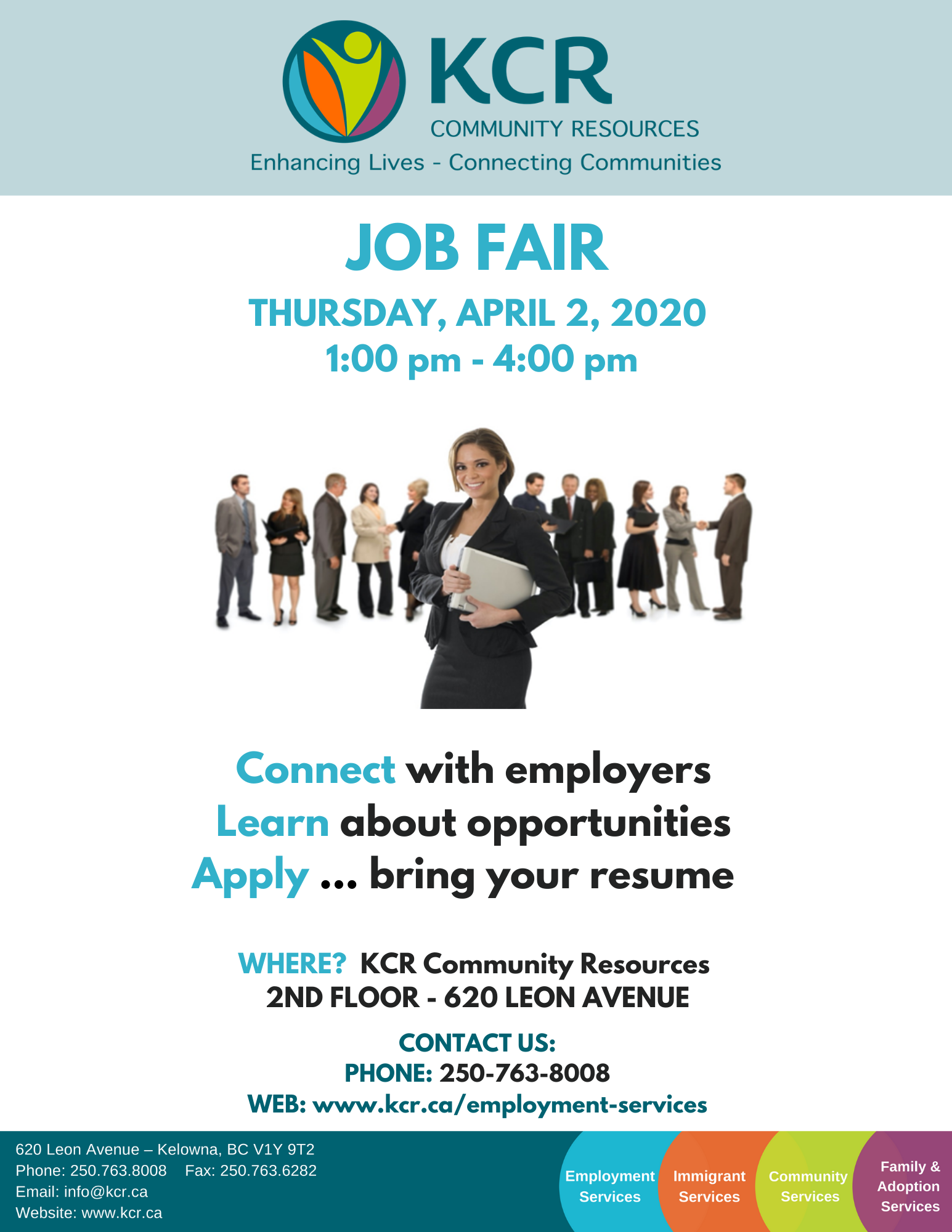 Employment Services - Job Fair - Poster - April 2020